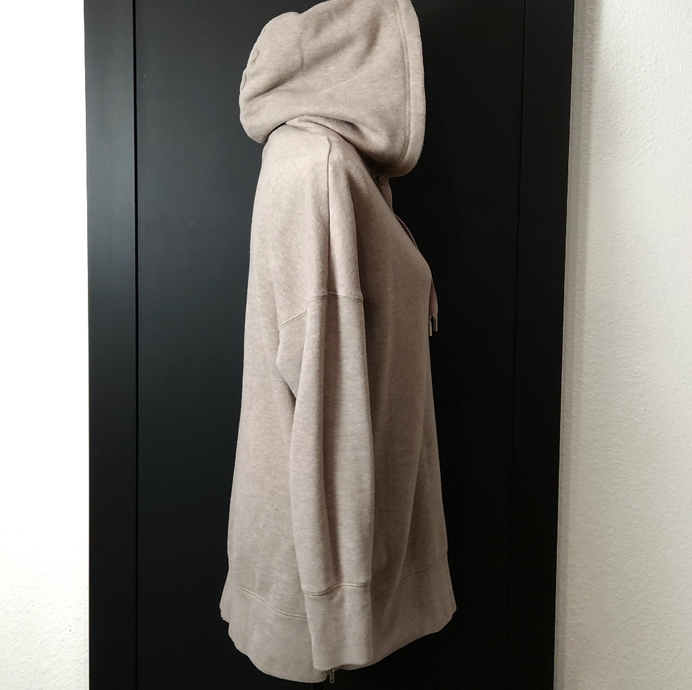 Aerie Beige Oversized Hoodie With Zippers on The Side Size Small - Picture 6 of 12